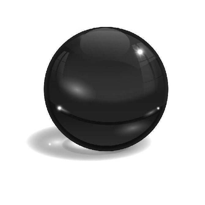 1085041 | BL-00953-BG-G25 (PK-5) --- Glass Balls - 9.525 mm Black Glass - AFBMA Grade 25 Fused Silica Ball