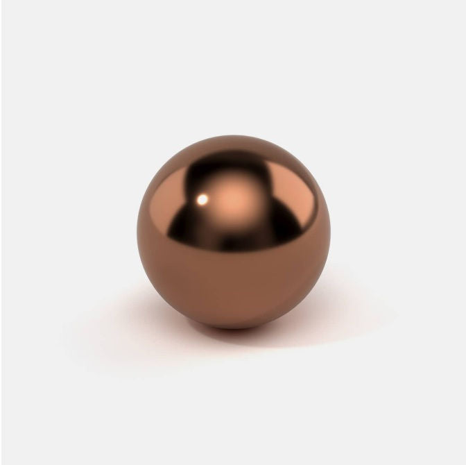 1075865 | BL-00794-COP-G500 (PK-10) --- Metallic Balls - 7.938 mm Copper - AFBMA Grade 500 Ball