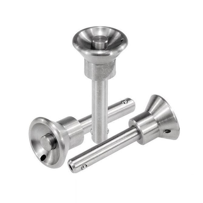 1072699 | BLP-064-0381-MRE-S4 (PK-10) --- Ball Lock Pins - 6.35x38.1 mm - 304 Stainless Steel Marine Style Pin