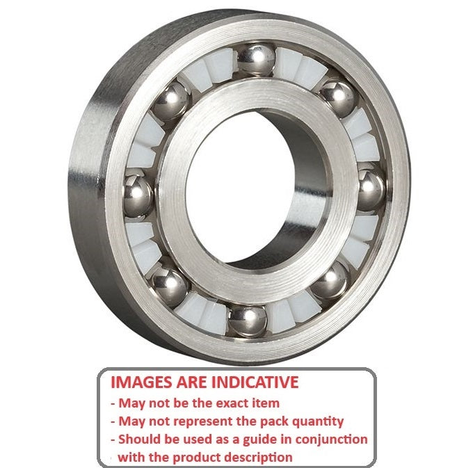 1146523 | S316-6007 --- Single Row Ball Bearings - 35x62x14 mm - Stainless Steel 316 Similar to A4, 18-10