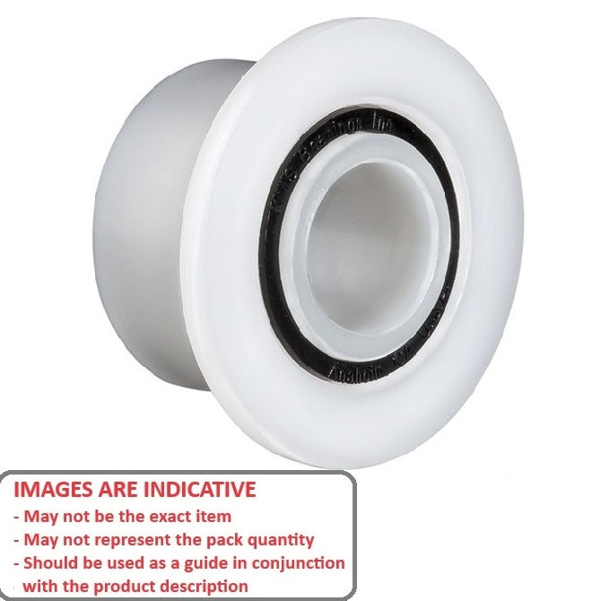 1225796 | KMS-1509 --- Disk Cleaning Applications Bearings - Application Oliver Xyratex Disk Cleaning Machine Bearing 9.525x19.05x25.4mm - Flanged - Acetal