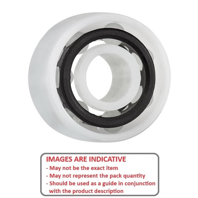 1091868 | P-5200-AGL --- Plastic Bearings - 10x30x14.28 mm - Acetal with Glass Balls