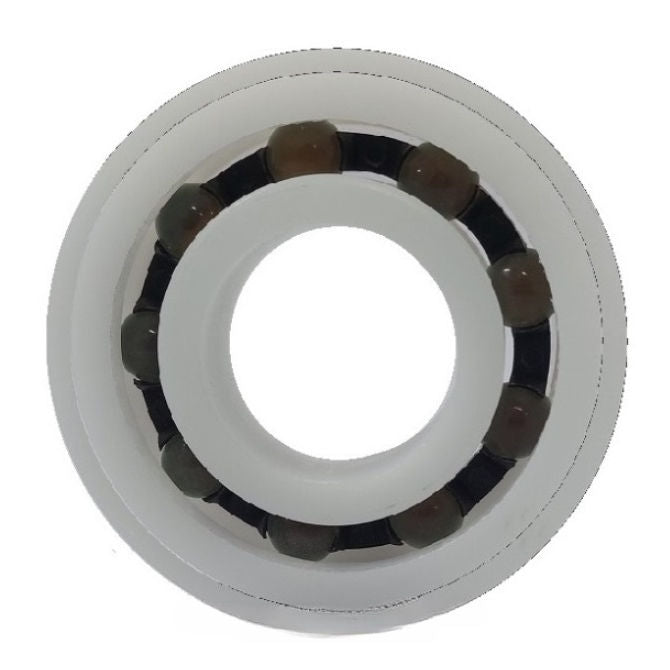 1047212 | P-FR2-8B-AGL (Each) --- Plastic Bearings - 3.175x12.7x3.969 mm / 14.224 mm - Acetal with Glass Balls Bearing