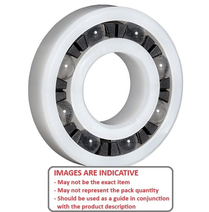 1053305 | P-634-AGL --- Plastic Bearings - 4x16x5 mm - Acetal with Glass Balls