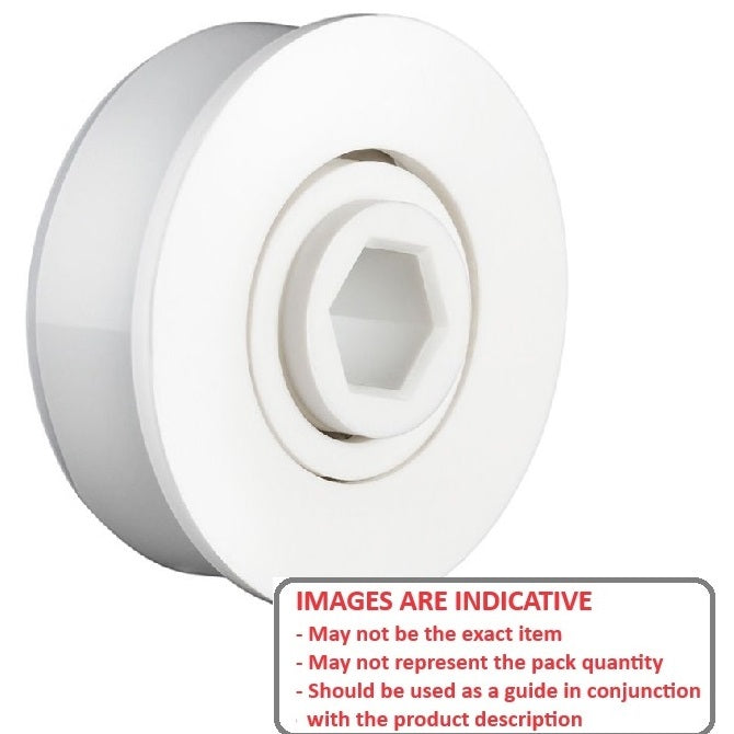 1094483 | CB-381-111H-18L-PS --- Conveyor Bearings - 11.11x38.1x17.78 mm / 23.62 mm - Polypropylene Races with Stainless Steel 316 Balls