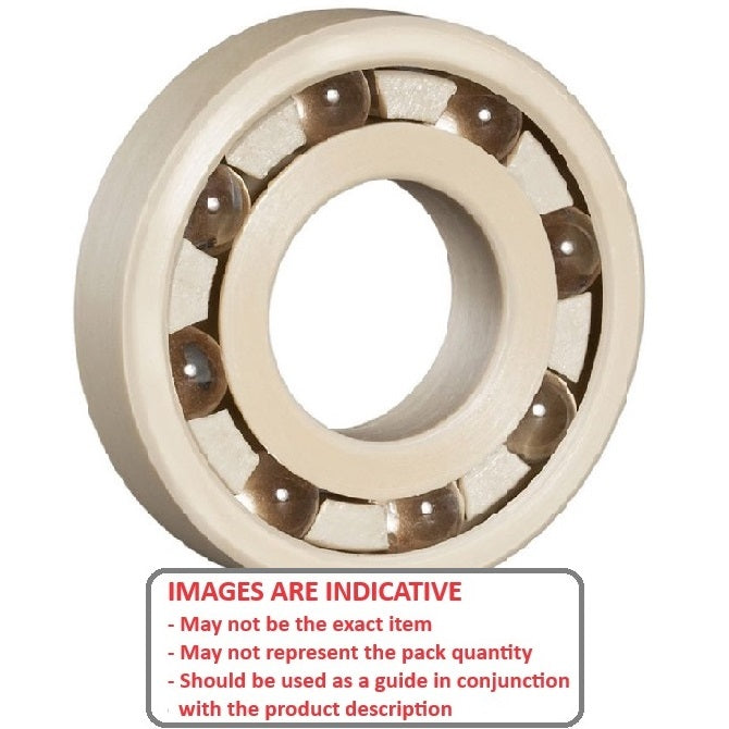 1058626 | P-R3-PKGL --- Plastic Bearings - 4.763x12.7x3.969 mm - PEEK Polyetheretherketone with Glass Balls