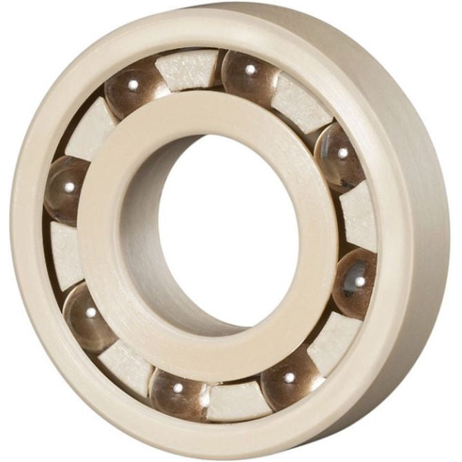 1086238 | P-R6-PKGL (Each) --- Plastic Bearings - 9.525x22.225x5.556 mm - PEEK Polyetheretherketone with Glass Balls Bearing