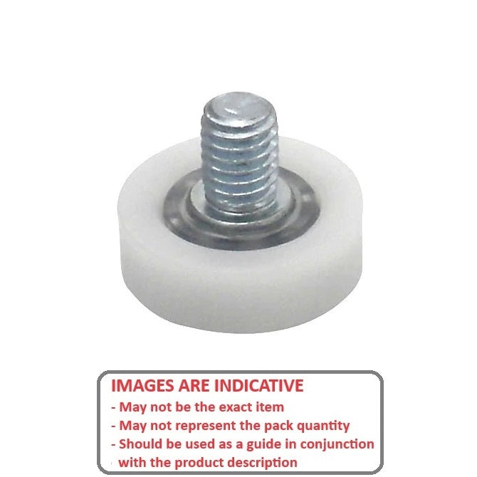 1067464 | TOK-DR-22-B05 --- Special Type Bearings - M6x1 -8mm Long- Thread 22x7 mm - Acetal