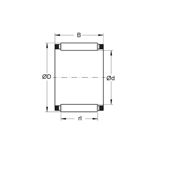 1052035 | NC-0040-0070-0070-TN --- Needle Roller without Inner Ring Bearings - 4x7x7 mm / 180 mm