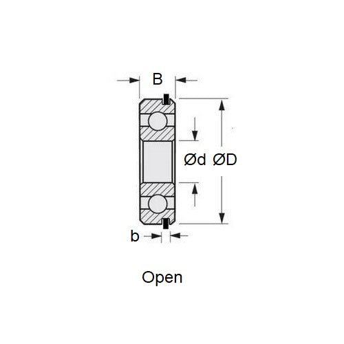 1108442 | 6302-NR --- Single Row Ball Bearings - 15x42x13 mm - Chrome Steel SAE 52100