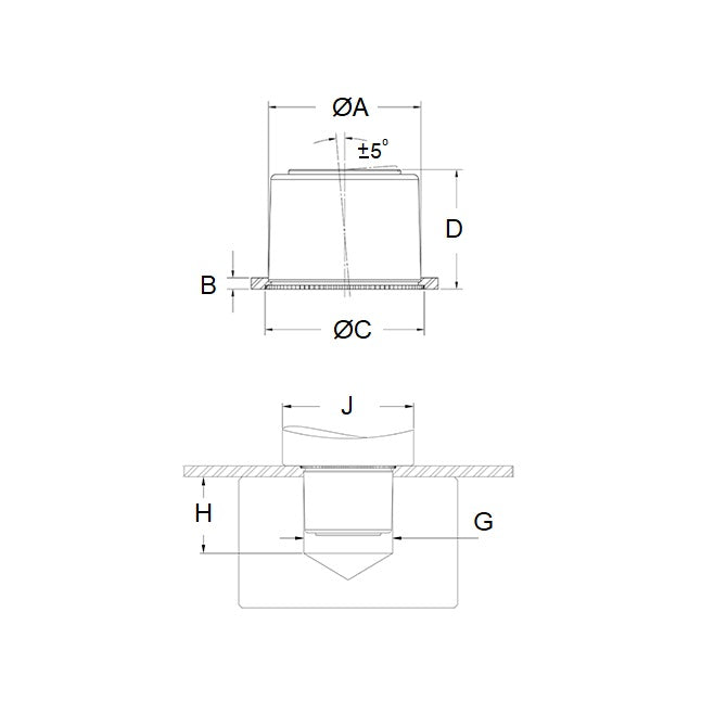1057423 | SBS1-187 --- Self Clinching Bearings - 4.762 16.256 to 16.332 7.14 mm - Chrome Steel in Carbon Steel
