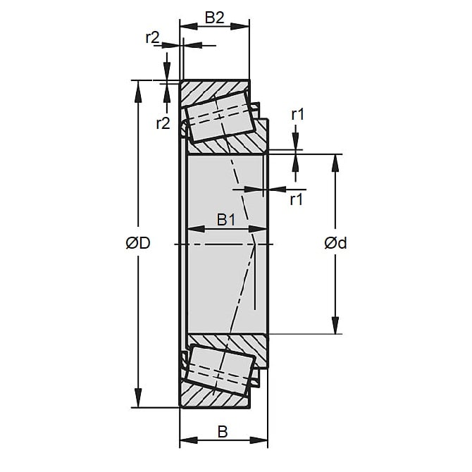 1125525 | M12649-10 --- Tapered Roller Set Bearings - 21.43x50.005x7.526 mm - Chrome Steel
