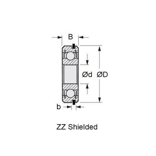 1098278 | 6201-ZZ-NR-C3 (20 Pcs) --- Single Row Ball Bearings - 12x32x10 mm - Chrome Steel SAE 52100