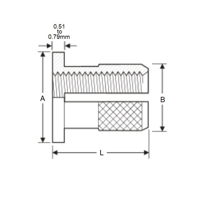 1232374 | IN-EP-030M-080-FB (PK-5) --- Expansion Inserts - M3 - 3x0.5mm - 4.5x8 mm Press In - Brass Insert
