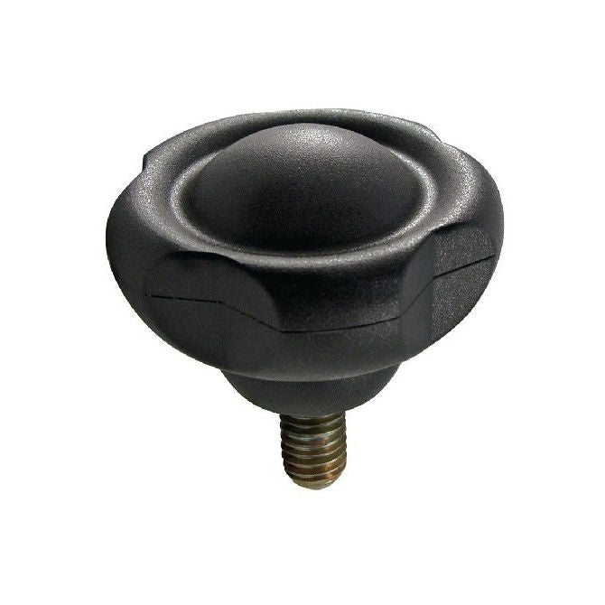 1087125 | KM095C-063-5L40-ST (PK-10) --- Lobe Knobs - 3/8-16 UNC - 9.53mm - 63x40 mm Five Lobe - Plated Steel Knob