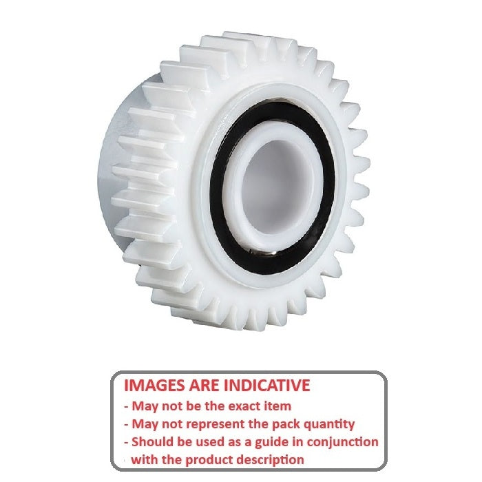 1225984 | KMS-1508I --- Disk Cleaning Applications Bearings - Application Oliver Xyratex Disk Cleaning Machine Bearing 12.7x 28.575x20.4mm - Integrated Gear - Acetal