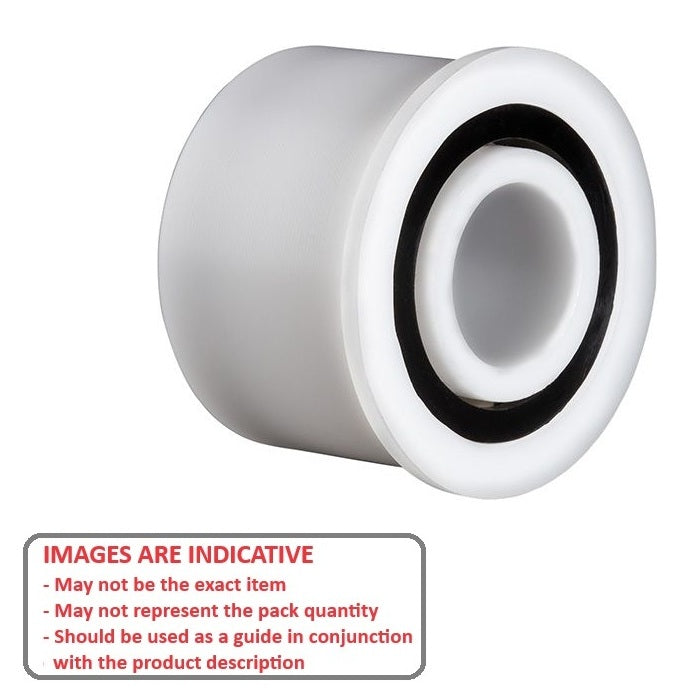 1225983 | KMS-1508NG --- Disk Cleaning Applications Bearings - Application Oliver Xyratex Disk Cleaning Machine Bearing 12.7x 28.575x20.4mm - Integrated Flange - Acetal