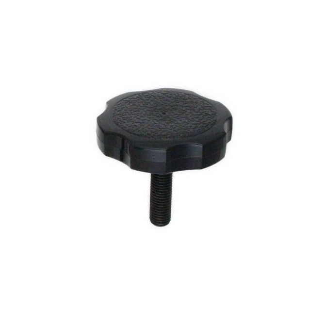 1073250 | KM064C-038-3810-ROS-G (PK-5) --- Thumb Knobs - 1/4-20 UNC - 6.35mm - 38.1x38.1 mm Male With Cap Screw - Plastic Knob