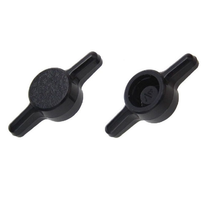 1060038 | KM048-025-TEE-B (PK-10) --- Thumb Knobs - 10-24, 10-32 - 4.76mm - - Use Own Screw 25.4x6.4 mm For Cap Screws - Plastic Knob