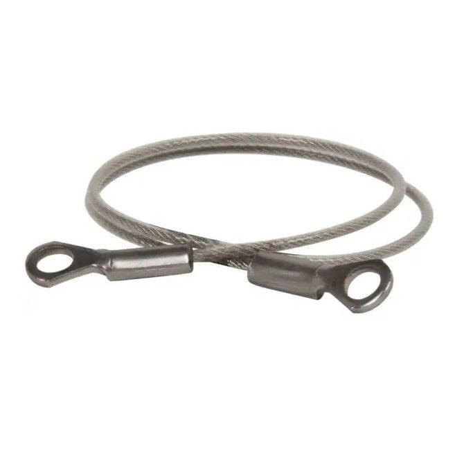 Nylon Coated Steel Lanyards - 254 mm C - Galvanised Steel