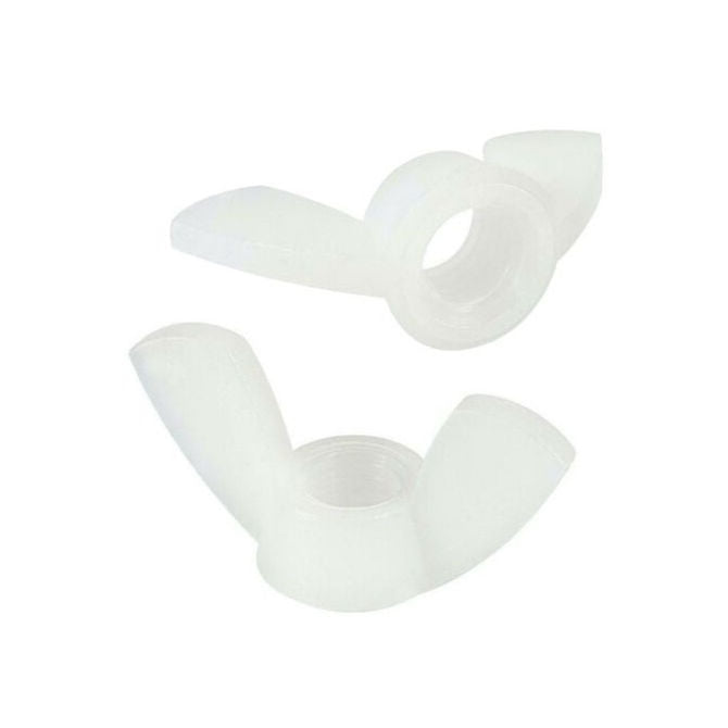 1088918 | NT100M-WG-NY (PK-50) --- Wing Nuts - M10 - 10x1.5mm - 34x20 mm - Natural Nylon 6.6 Nut