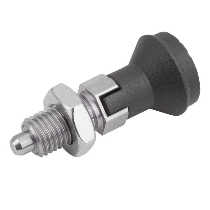 1115344 | PLIT-080-160-150-68-LKP-S3 (Each) --- Indexing Pull Knob Plungers - M16 Extra Fine - 16x1.5mm - 68 mm - 1.5 N Stainless and Plastic - Stainless Steel 303 Similar to A2, 304, 18-8 Plunger