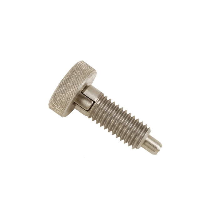 1086112 | PLST-095C-191-HKCL-013 (Each) --- Spring Plungers - 3/8-16 UNC - 9.53mm - 19.1 mm - 2.2 N Knurled Handle - Steel Plunger