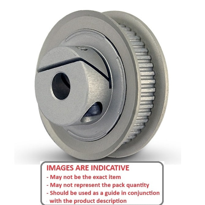 1106846 | P-030H-015-060FF-AL-E-048 --- Metric Timing Pulleys - 15 tooth - 6x4.763 mm - Aluminium