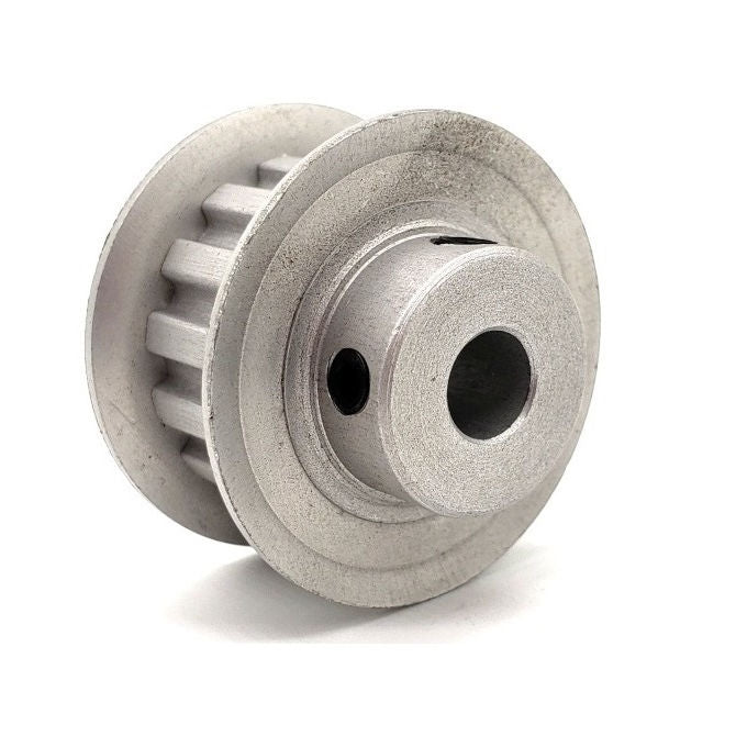 1118023 | P-050H-018-090FF-AL-G-100 (Each) --- Metric Timing Pulleys - 18 tooth - 9x10 mm 3mm Pitch - Aluminium Pulley
