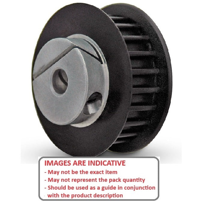 1093972 | P-050H-011-090FF-PP-E-040 (5 Pcs) --- Metric Timing Pulleys - 11 tooth - 9x4 mm - Plastic