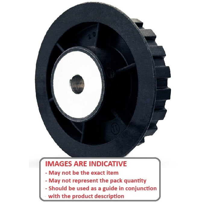 1151082 | P-050H-040-090SF-PP-N-080 (2 Pcs) --- Metric Timing Pulleys - 40 tooth - 9x8 mm - Plastic