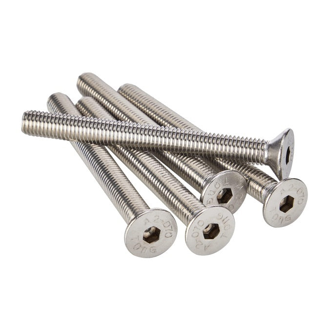 1037809 | SK015F-010-SK-S4 (PK-10) --- Countersunk Screws - 0-80 UNF - 1.52mm - 9.5 mm - 304 Stainless Socket Screw