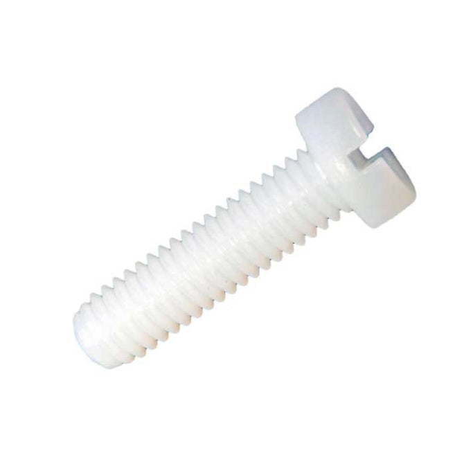 1041976 | SC028C-007-F-SL-N (PK-50) --- Fillister Head Screws - 4-40 UNC - 2.85mm - 7.9 mm - Nylon - Zytel 101 - Slotted Screw