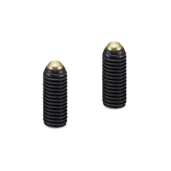 1066569 | SS060M-0208-CS-BR-RB (Each) --- Rolling Ball Tip Socket Set Screws - M6 - 6x1mm - 19.5 mm - Carbon Steel with Brass tip Screw