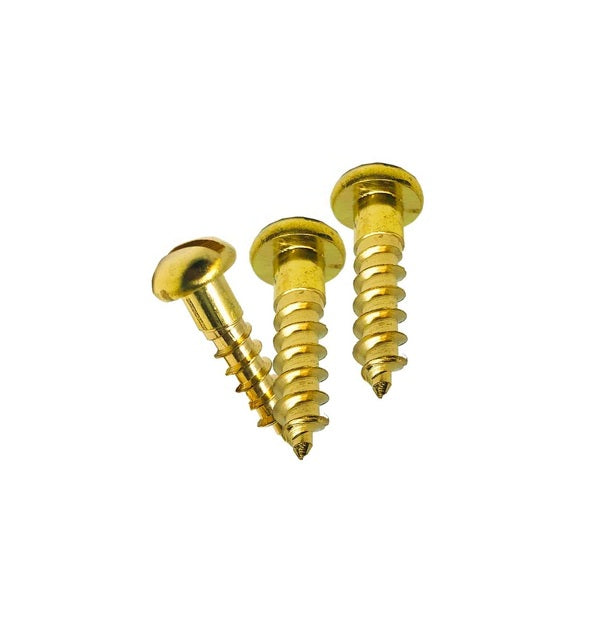 1039398 | SCW0218-0095-RH-SL-BR (PK-10) --- Wood Screws - 2.18mm - 2 Gauge - 9.53 mm - Brass Screw
