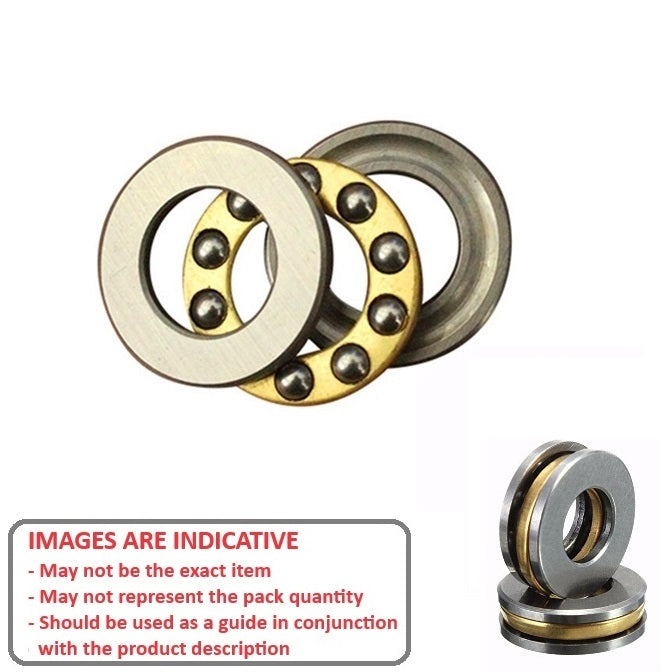 1044826 | T-0030-0080-G-BR --- Thrust Ball Bearings - 3x8x3.5 mm / 3.2 mm - Chrome Steel
