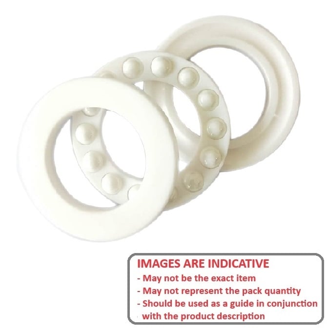 1052447 | CZR-T-0040-0090-G-ZR (4 Pcs) --- Thrust Ball Bearings - 4x9x4 mm / 4.2 mm - Ceramic Zirconia ZrO2 Balls and Races