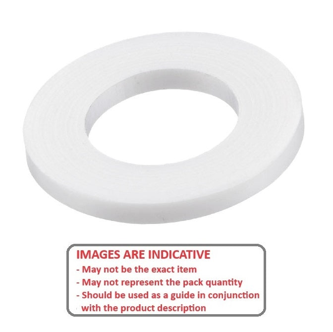 1037671 | W0015-F-003-003-NY (50 Pcs) --- Flat Washers - 1.52x3.18x0.25 mm - Nylon Polyamide 6/6 Natural
