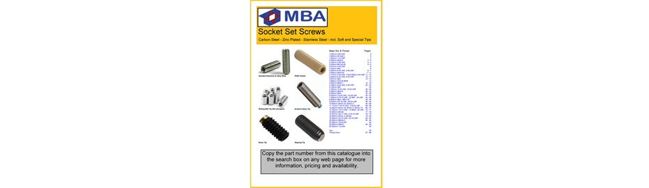 Free Socket Set Screws (Grub Screws) Catalogue