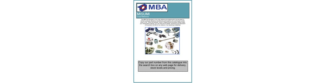Free Cross Reference for Misumi Engineering Parts