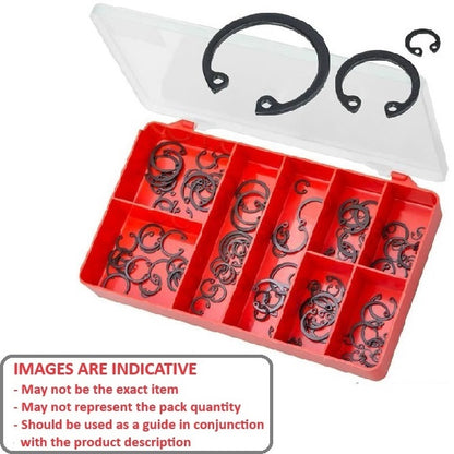 1053620 | AST-CIR-I-IN-0300 (Each) --- Small Parts Assortment Kits - Selection Circlips - Internal 300 - Imperial Internal Circlips - 3/8 to 3 inch Range - Carbon Steel