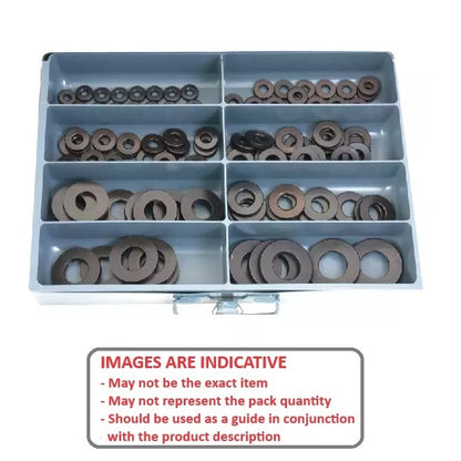 1156878 | AST-WAS-I-FL-0150 (Each) --- Small Parts Assortment Kits - Selection Washers 150 - Imperial - Heat Treated Black Oxide - Stamped - Carbon Steel