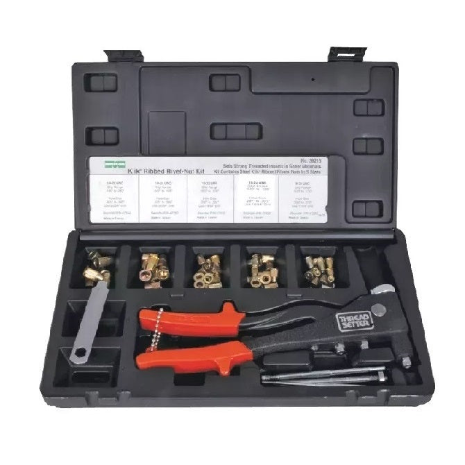 All Assortment Kits - Selection Inserts 50 Metric Rivet Nuts plus tool and mandrels - Ribbed Style Rivet Nuts, tool and mandrels