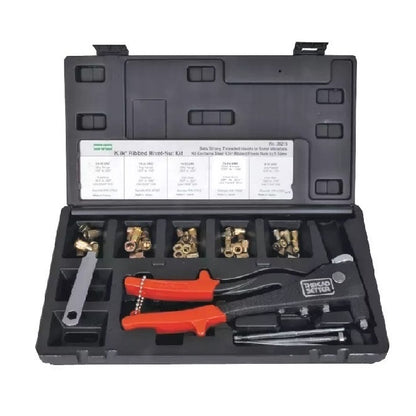 All Assortment Kits - Selection Inserts 50 Metric Rivet Nuts plus tool and mandrels - Ribbed Style Rivet Nuts, tool and mandrels