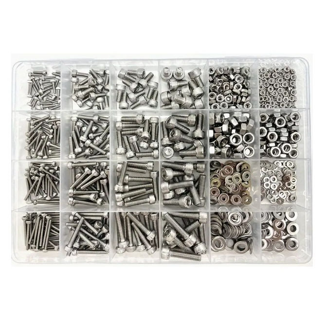 1063124 | AST-CAP-MS-880 (Each) --- Small Parts Assortment Kits - Selection Screws 880 - Metric Cap Screws, Washers and Nuts - Stainless Steel 304 Similar to A2, 18-8 HRB80