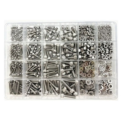 1063124 | AST-CAP-MS-880 (Each) --- Small Parts Assortment Kits - Selection Screws 880 - Metric Cap Screws, Washers and Nuts - Stainless Steel 304 Similar to A2, 18-8 HRB80