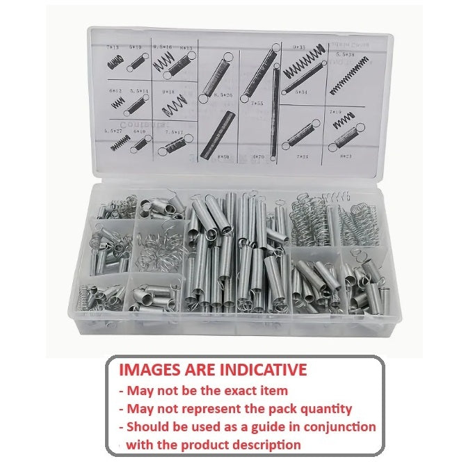 1151317 | AST-SPR-EX-COM-A-0200 (Each) --- Small Parts Assortment Kits - Selection Springs 200 - Metric Extention and Compression Springs - 20 Sizes - - Zinc Plated Steel