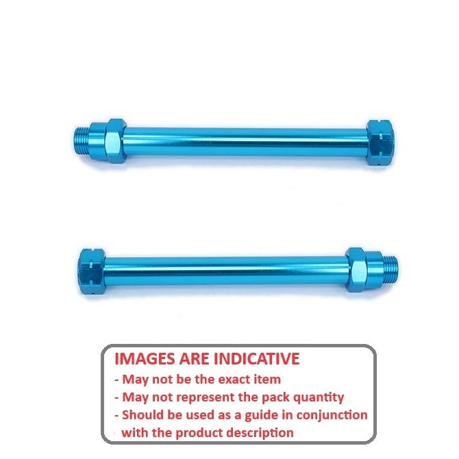 1230823 | AXLE-8-BL (Each) --- Accessories Hobby - Axle Blue - 1/8 Scale Car and Buggy
