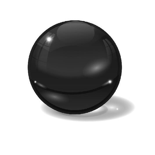 Glass Balls - 5.556 mm Black Glass - AFBMA Grade 25 Fused Silica Ball