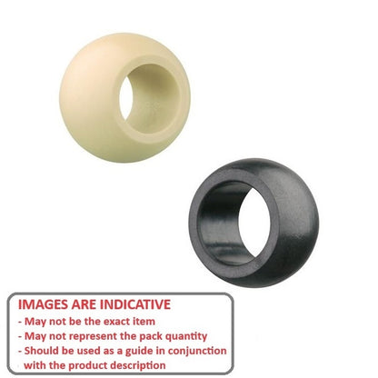 1112741 | BLB-01588-00794-W3 (PK-10) --- Bored Balls - 15.88x7.94x11.1 mm - Plastic Ball